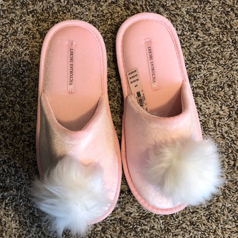 Victoria’s Secret velvet pink slippers